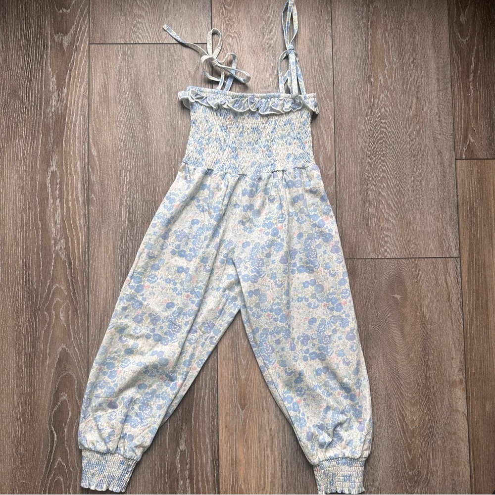 SweetHoney Smocked Tie Romper